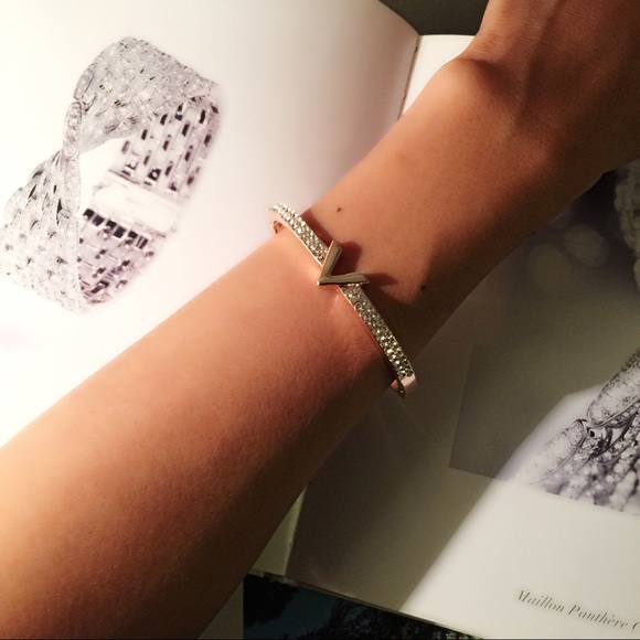 Essential V Rose Gold & Rhinestone Bracelet - Picture 8 of 8